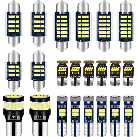 Kit D'Ampoules LED Rechange Canbus Sans Erreur, 12V 28V Éclairage Intérieur LED Blanc Pour Dôme Éclairage Porte, Éclairage Plaque Immatriculation, Ampoule Led Feston C5W T10 168 194 2825 T5 (1/5)