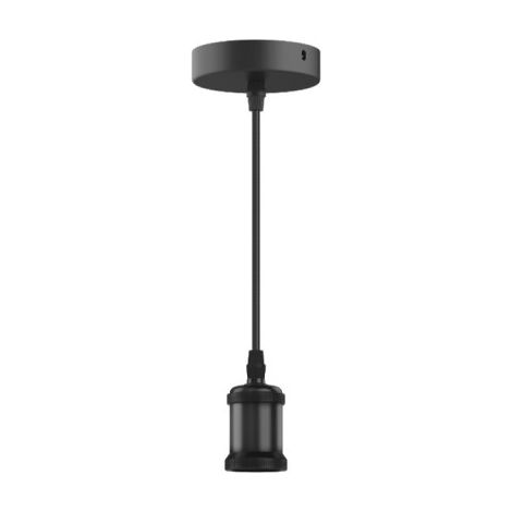 Lampada a sospensione in stile antico XXCELL - nero opaco - E27 - 1m (1/3)