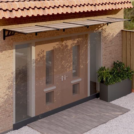 Store banne Store extérieur Auvent de porte Noir 396x90 cm Polycarbonate CFW37731 (1/5)
