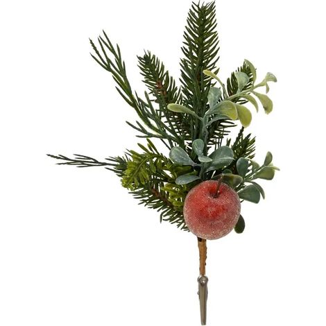 Rametto decorativo con clip e mela 7 × H21 cm (1/3)