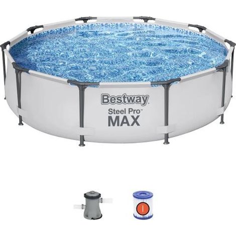 PISCINA STEEL PRO MAX CM 305X76 4678 LT C/POMPA FILTRO CART
