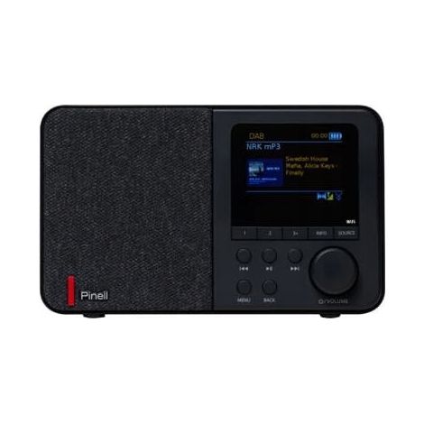Radio port谩til Pinell Supersound de 102 W, miniradio compacta con funciones DAB+, FM e Internet (1/3)