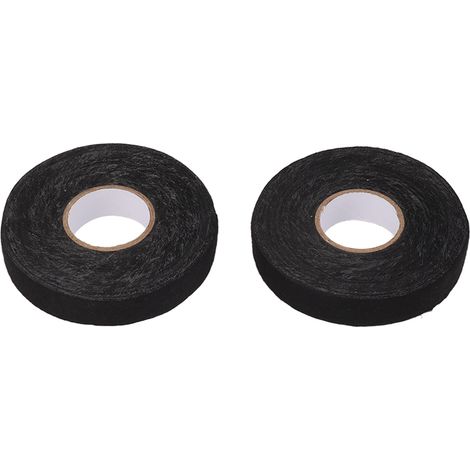 Lot de 6 rubans adhésifs noirs en tissu, insonorisants, résistants à la chaleur, aux chocs et à l'usure, ignifugés, de 19 mm x 25 m, pour faisceaux de câbles de moteur de voiture. (1/5)
