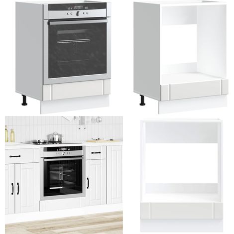 vidaXL Armoire à four Lucca blanc bois d'ingénierie (1/5)