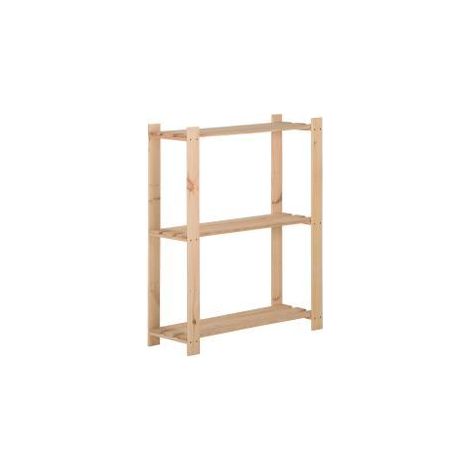 Étagère de stockage 3 niveaux 60x28,5x90 Bois de pin massif (1/5)