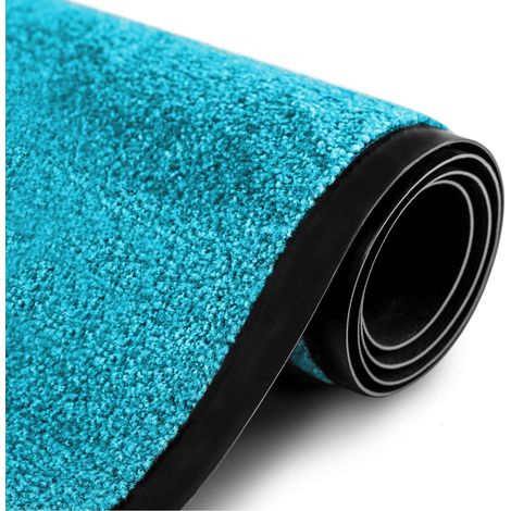 Tapis d'entrée Rhine, Lavable, certifié Oeko-Tex, Turquoise 60 x 90 cm (1/5)