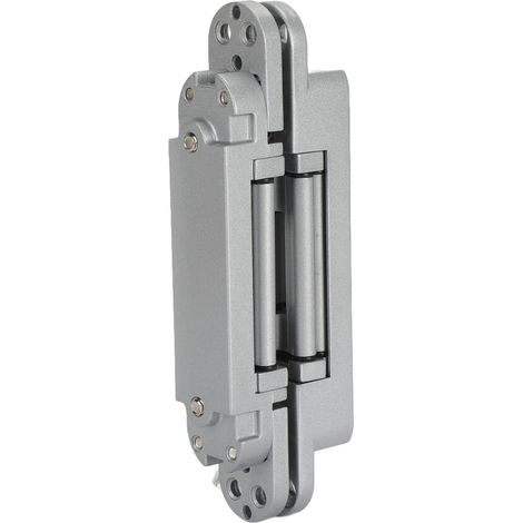 Charnières de porte réglables à angle d'ouverture de 180 degrés, charnière pliante 3D avec vis à six pans creux pour porte en bois, 40 kg, argent (1/5)