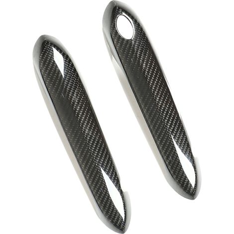 Poignée de porte extérieure auto avec orifice capteur fibre carbone sèche résistant UV pour G01 G02 G05 G20 G30 G80 LHD 2 portes (1/5)