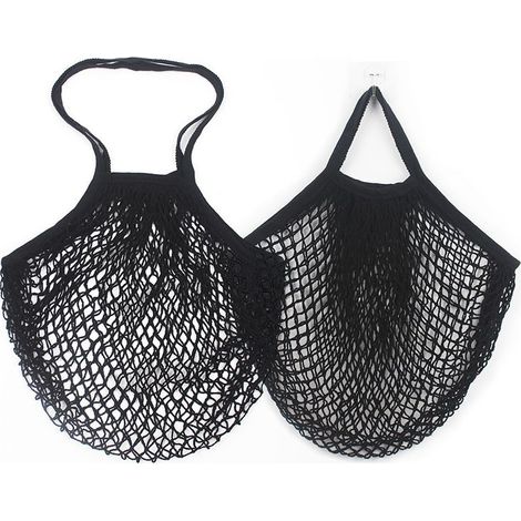Sac filet en corde de coton pour courses, sac de rangement réutilisable pour fruits et légumes (1/3)