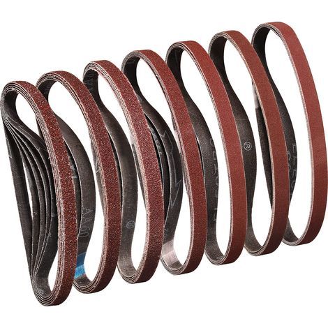 bandes abrasives de13 x 457mm - Grain40/ 60/80/120/180/240/320 - Pour ponceuse à bande - Idéal pour le bois et la peinture (35 pièces) (1/5)