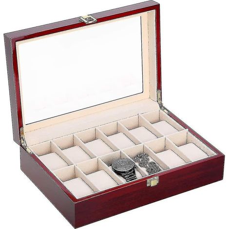 Boîte à montres en bois, coffret de rangement pour montres homme et femme (1/5)