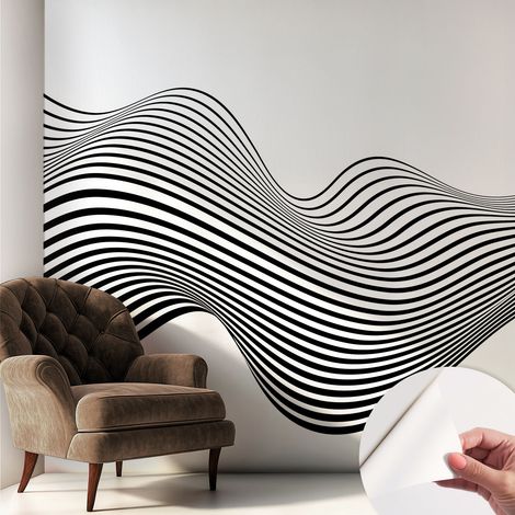 Fotomurale adesivo stickers - murali decorativo - soggiorno moderno - effetto realistico - Astrazione dinamica 250x250 cm (1/5)