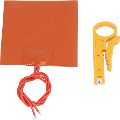 Coussin chauffant en caoutchouc silicone fin, à haute rigidité diélectrique, sûr et flexible, 12 V, 20 W, 250 °C (1/5)