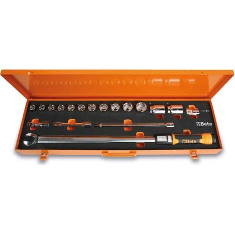 Beta 666/C30 Chiave dinamometrica Zero-Reset 1/2" 60-300 Nm a scatto con accessori (1/5)
