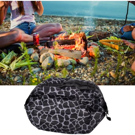 [Sac Shopping] - Tote Réutilisable Oxford Imperméable Portable Capacité Grande 40x40cm - 105g 1x Noir Léopard (1/5)