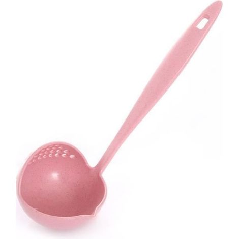 Couverts,Passoire cuillère à soupe, 2 en 1 à Long manche passoire de cuisine domestique louche en plastique - Type 23.5x8cm C