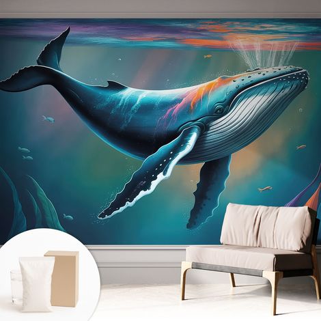 Carta Da Parati - Murale Alla Moda Decorazione - Camera Da Letto - Con Colla Gratuita Gigante marino 312x219 cm (1/5)