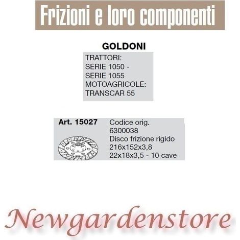 Disco frizione 15027 compatibile GOLDONI trattore 1050 1055 transcar 55 10 cave