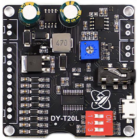 MP3-Karte / 20-W-Class-D-Verstärker / 9-Kanal-Soundmodul mit Triggersteuerung / MicroSD- und USB-Unterstützung bis zu 32 GB / 6–35 V DC (1/5)