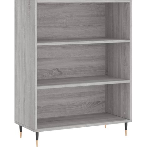 Maison Exclusive - Libreria Grigio Sonoma 69,5x32,5x90 cm in Legno Multistrato