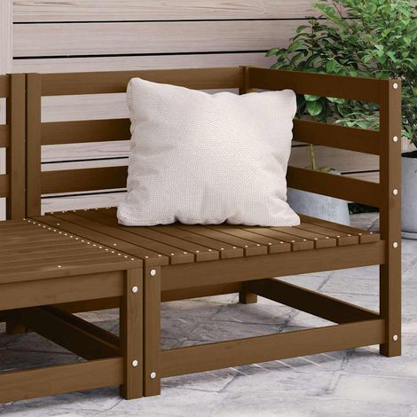 vidaXL Canapé d'angle de jardin marron miel bois de pin solide (1/5)