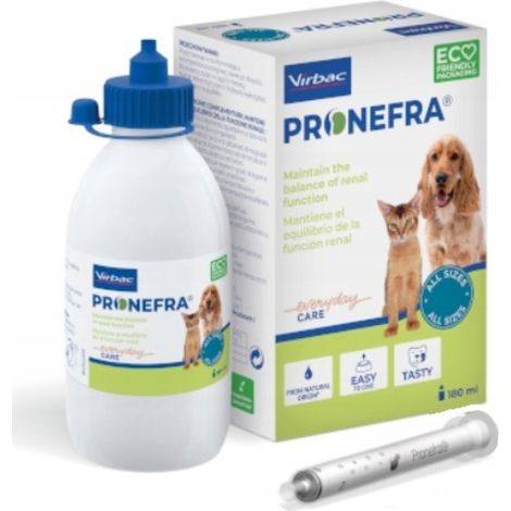 VIRBAC PRONEFRA suspension buvable pour insuffisance rénale chez le chien et le chat 180 ml (1/2)