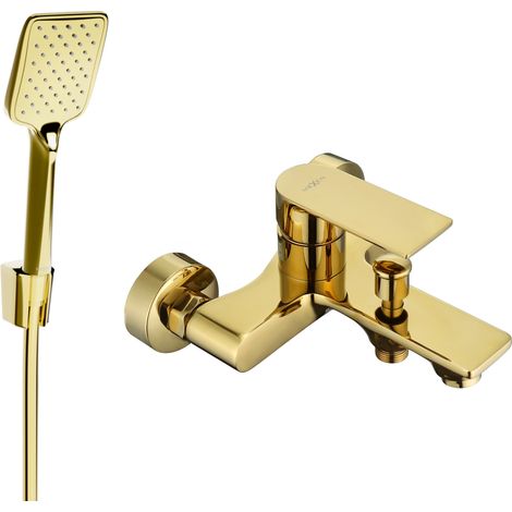 Mexen Royo R62 mitigeur bain avec set de douche, doré 7223R62-50 (1/3)