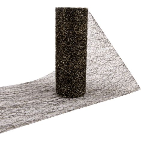 Rouleau de chemin de table en papier non tissé pour Noël, mariage - 15 x 900 cm - Noir et doré (1/5)