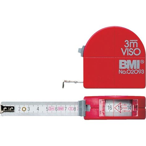Mtre ruban de poche avec fentre 3 m x 16 mm avec boussole (1/3)