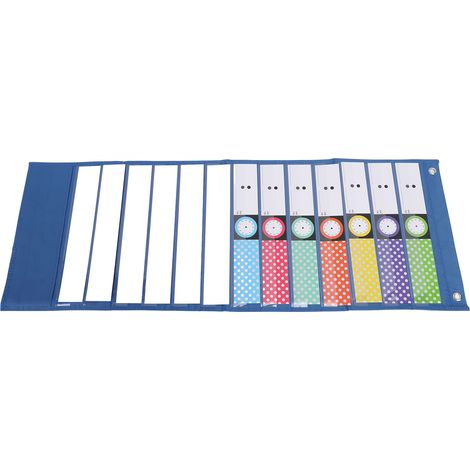 Tableau de poche pour emploi du temps quotidien, planification des cours et des horaires de classe, pour la maison et la salle de classe, avec 13 cartes et 2 crochets (1/5)