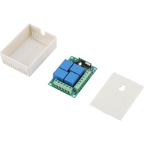 Relais RF sans fil 12V 433MHz 4 canaux pour télécommande de porte de garage, module récepteur interrupteur (1/5)