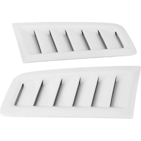 Deux prises d'air de capot universelles pour Ford Focus RS MK2, blanc brillant. (1/5)