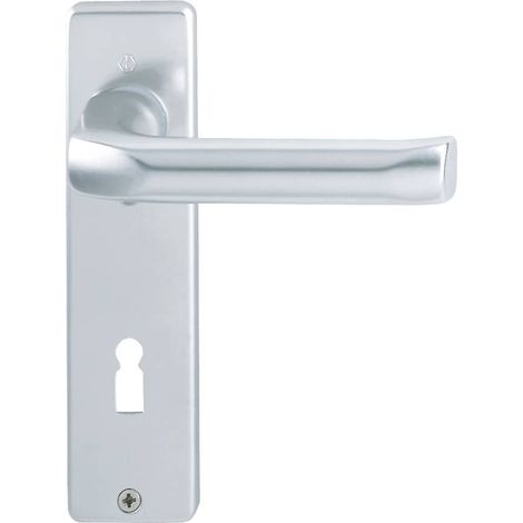 HOPPE® Drückergarnitur mit Kurzschild London 113/202KP/AP, Aluminium, 6675094