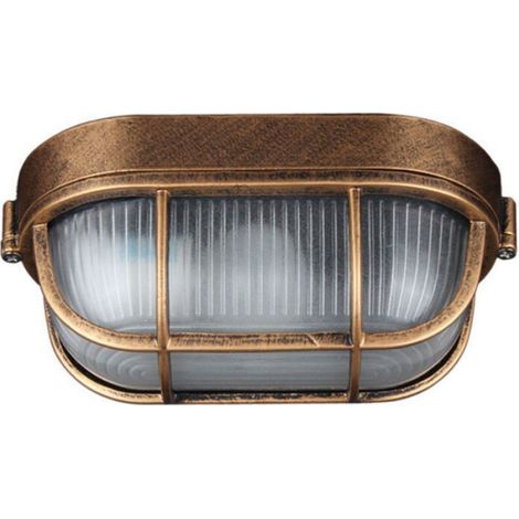 Applique D'extérieur Lampe Murale Industrielle Rétro Lampe De Bateau Ovale hublot Lampe, elliptique Plafonnier Applique Éclairage (1/4)