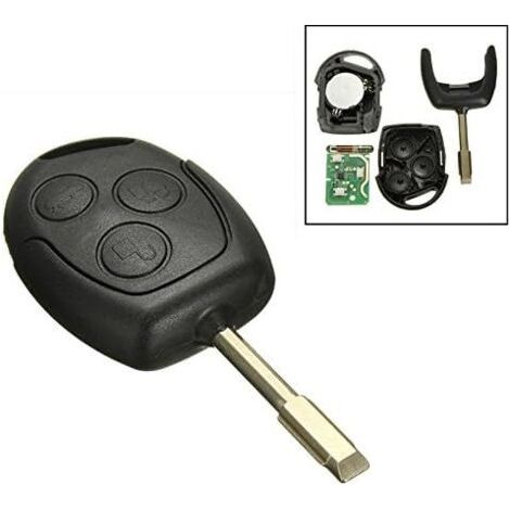 DTEKGAZ - Stück 3-Tasten-Fernbedienungsschlüssel (433 MHz) für Ford/Mondeo/Fiesta/Focus/KA Transit