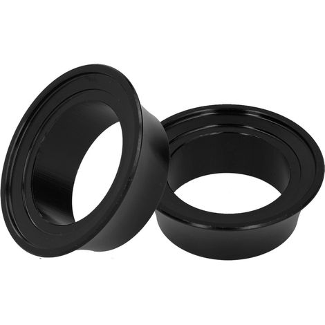 2 Pièces Rondelles Coniques CNC Alliage Aluminium 15mm pour Fourche Vélo et Potence, Noir (1/5)