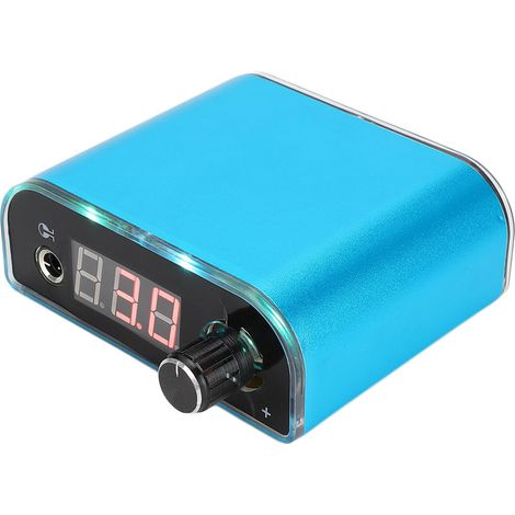 Alimentation réglable professionnelle pour machine à tatouer avec écran LCD bleu, prise 100-240 V. (1/5)