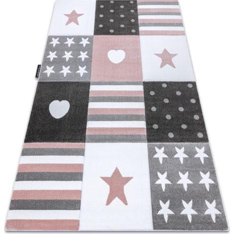 Kinderteppich PETIT TEENY HERZ STERNE rosa pink 120x170 cm