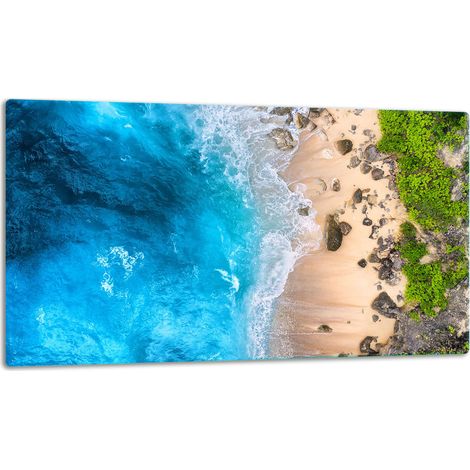 Planche à découper en verre 52x30 mer