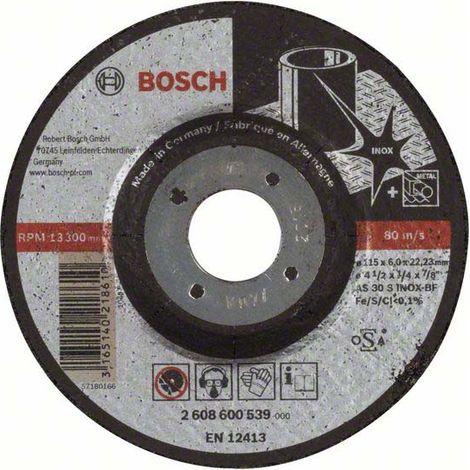 Bosch PRO Stainless Steel Schleifscheibe 115 x 6 x 22,23 mm - 2608600539 (1/5)