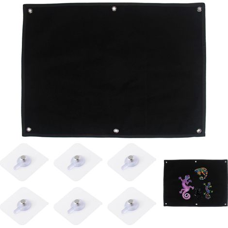 Panneau de Bassage Tactique, 60 x 45 cm Pote Patch Velco avec 6 Vis à Cochet Collants Pliable Tableau D'affichage Tactique Noi Suppot Velco pou Emblèmes Combat Moal (1/3)