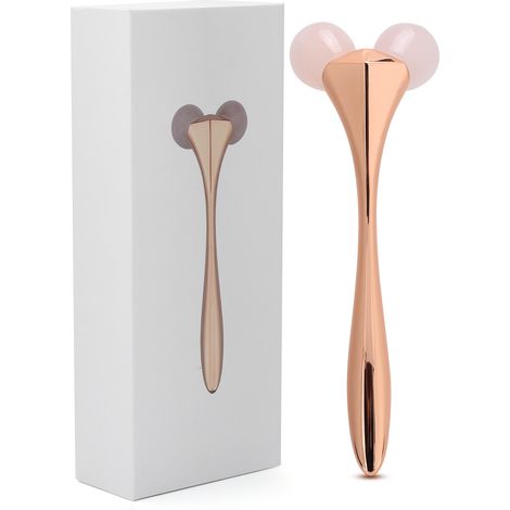 Rouleau de massage visage liftant raffermissant minceur or rose (1/5)