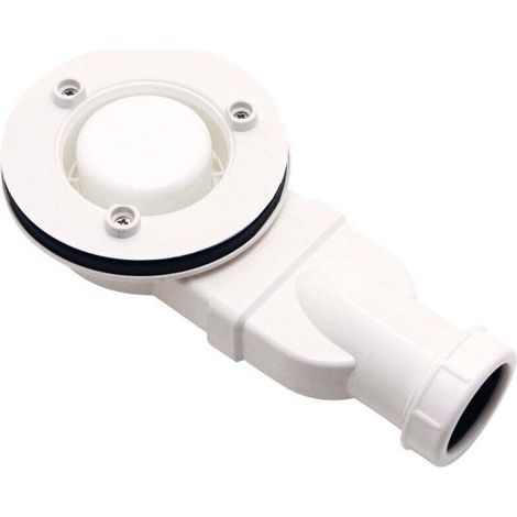 Low Profile Shower Drain Plug ABS Chrome Shower Tray Slim Drain 90mm Flow 32L/min Low Profile Side Siphon MUMU