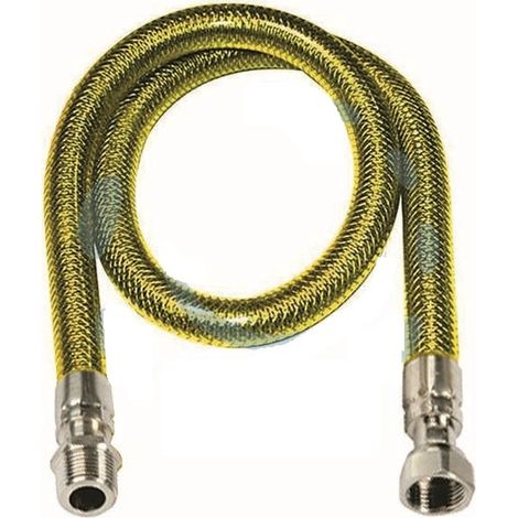 TUBO GAS IN ACCIAIO INOX MF CM.150 CON GUAINA (1/4)