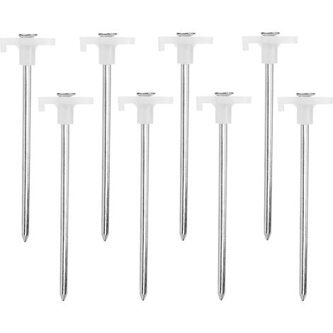 8x Piquets De Tente En Acier - Sardines Longs Et Durables Avec Monture En Plastique Pour Le Camping (1/5)