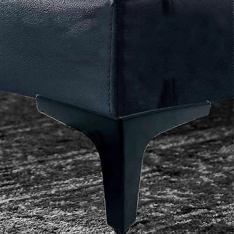 Pieds de meubles de 13 cm, pieds de canapé, lot de 4, pieds triangulaires en métal pour meubles, noirs, interchangeables pour canapés, chaises, tables et autres meubles. (1/5)