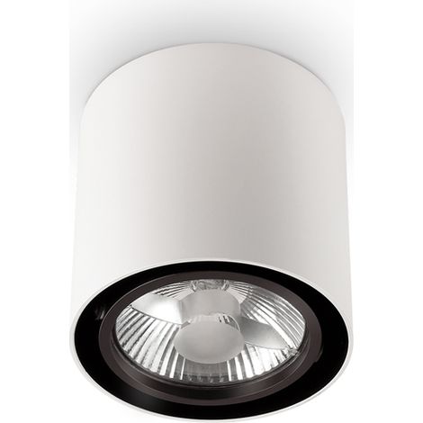Plafoniera Moderna Mood Round Alluminio Bianco 1 Luce Gu10 10W 3000K D15Cm (1/2)