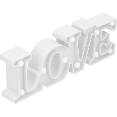 Lampe LOVE 10 LED Veilleuse pour demande en mariage, déclaration, anniversaire de mariage, fête Blanc chaud (1/5)