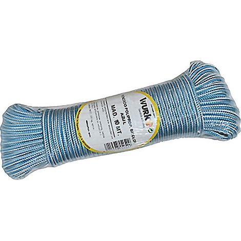 CUERDA TRENZADA POLIPROPILENO AZUL 10MT BOBINA