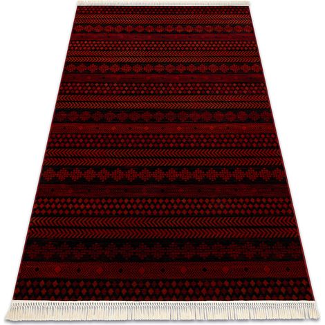 ORIENT 5132 Teppich burgund / schwarz Orientalisch, mit Fransen red 200x290 cm
